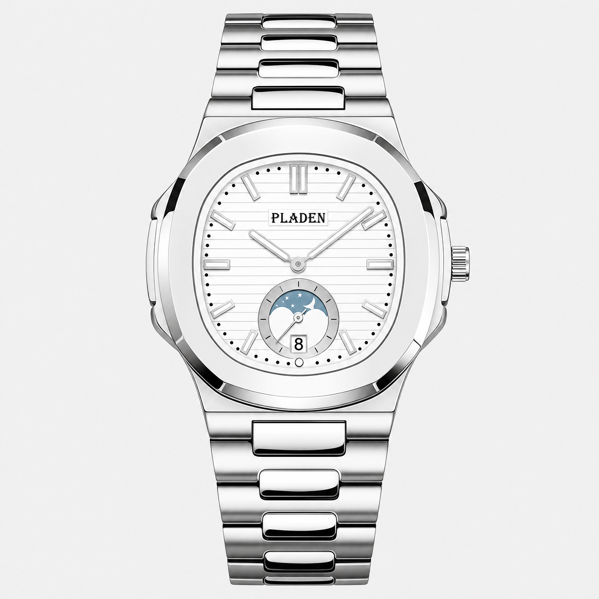 Nautique Moonphase Steel White
